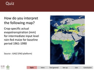 CLEANED tool: Live spatial simulation to develop a shared vision for a sustainable livestock value chain transformation 