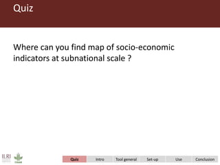 CLEANED tool: Live spatial simulation to develop a shared vision for a sustainable livestock value chain transformation 