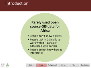 CLEANED tool: Live spatial simulation to develop a shared vision for a sustainable livestock value chain transformation 