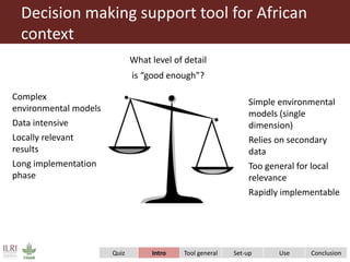 CLEANED tool: Live spatial simulation to develop a shared vision for a sustainable livestock value chain transformation 