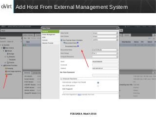 FOSSASIA, March 2016
Add Host From External Management System
 