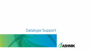 Datatype Support
 