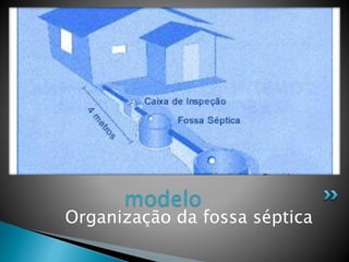 Organização da fossa séptica
modelo
 