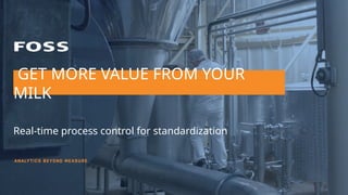 Real-Time Milk Process Control and Standardization Using FTIR and NIR ...
