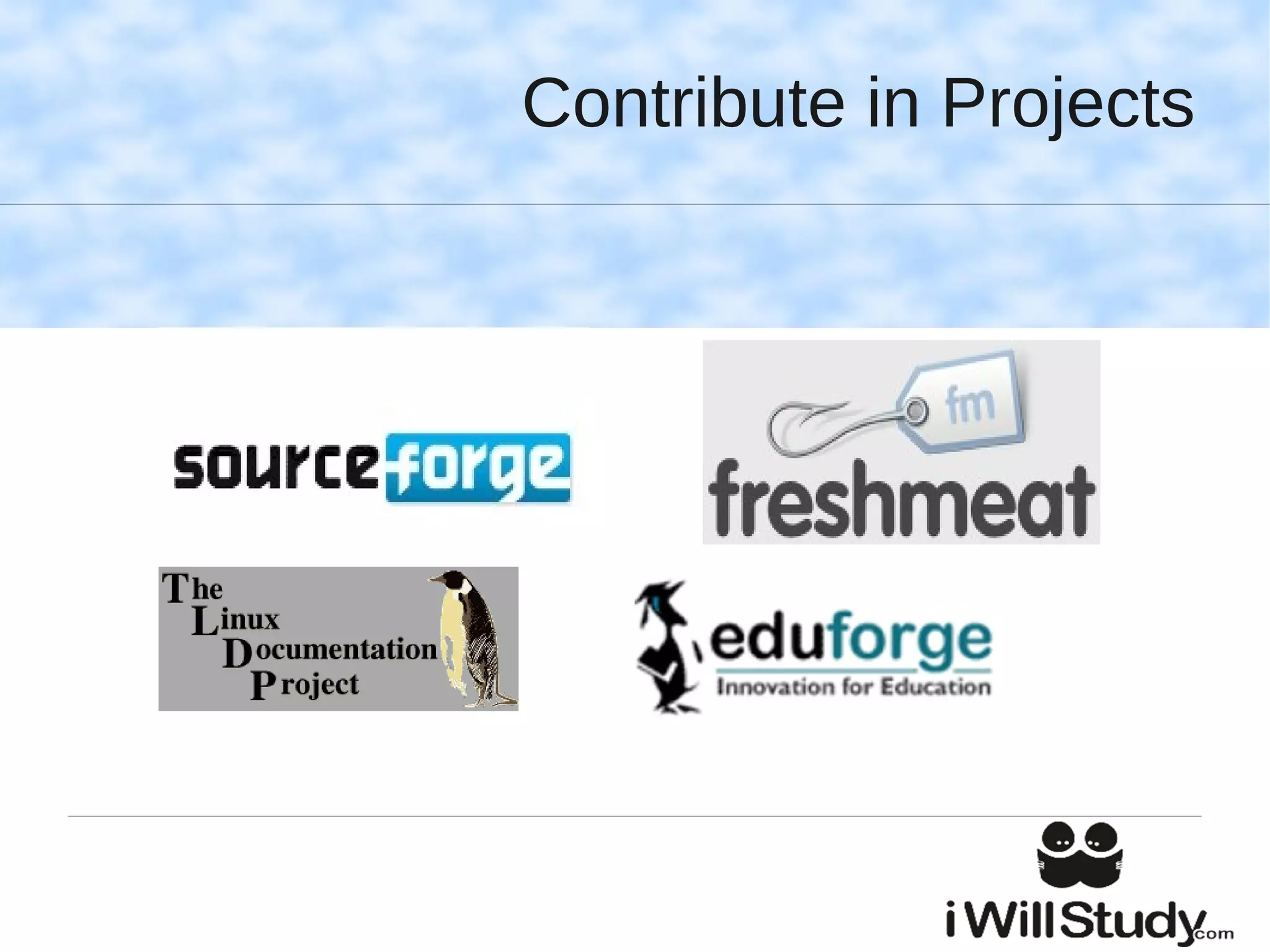 Contribute in Projects
 