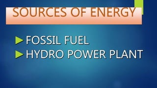 Fossil fuel and hydroelectric power | PPTX