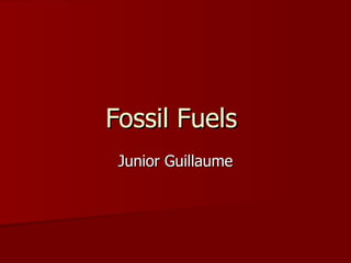Fossil Fuels  Junior Guillaume 