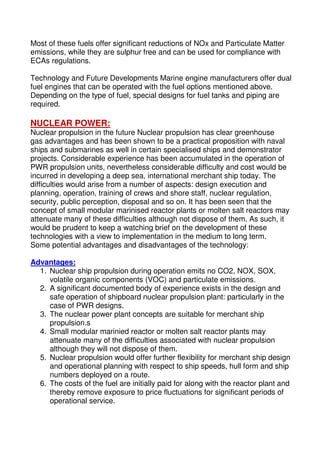 Fossil Fuels and Renewable Energy for Ships | PDF