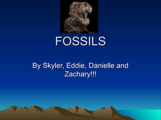 FOSSILS
By Skyler, Eddie, Danielle and
          Zachary!!!
 