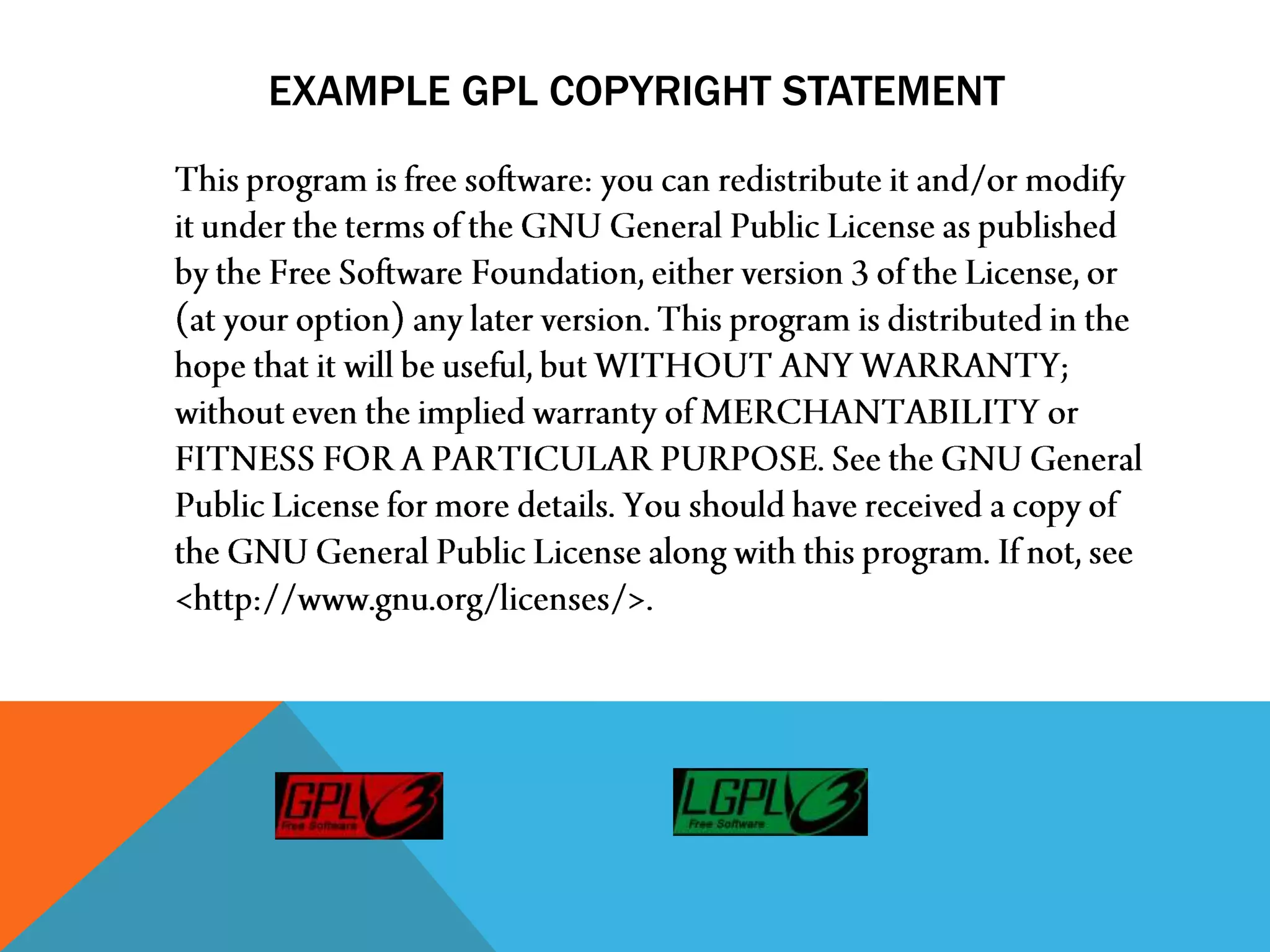 EXAMPLE GPL COPYRIGHT STATEMENT
 