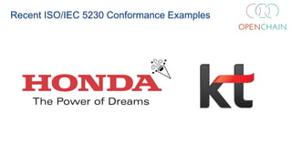 Recent ISO/IEC 5230 Conformance Examples
🎉
 