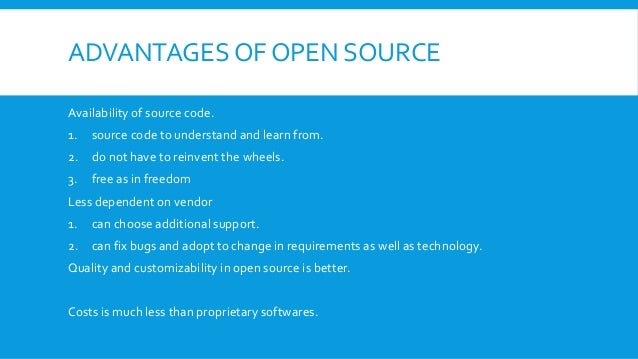 why open source software isn