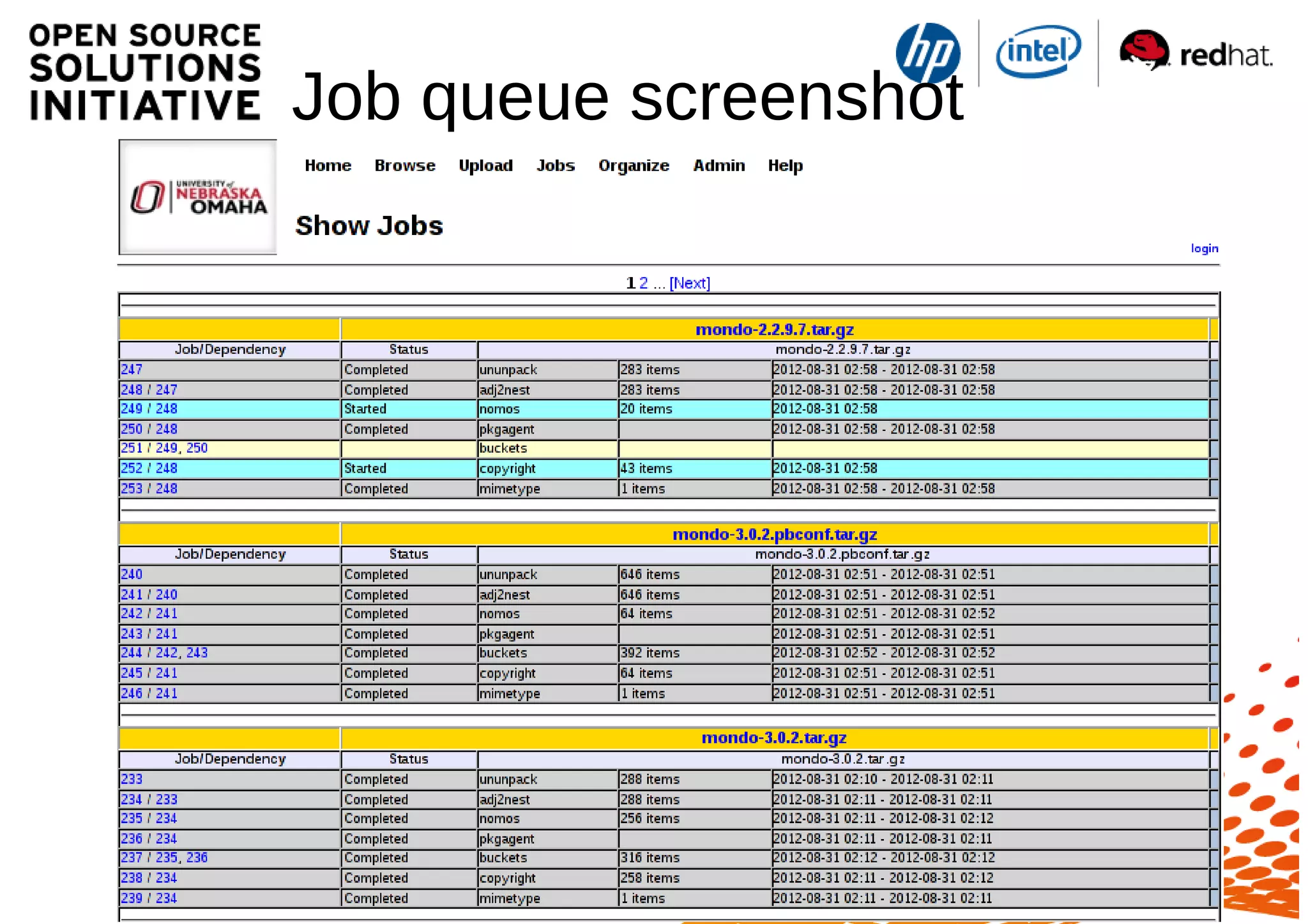 Job queue screenshot
 
