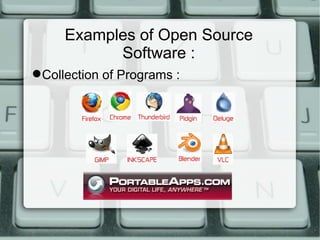 Examples of Open Source Software : Collection of Programs : 