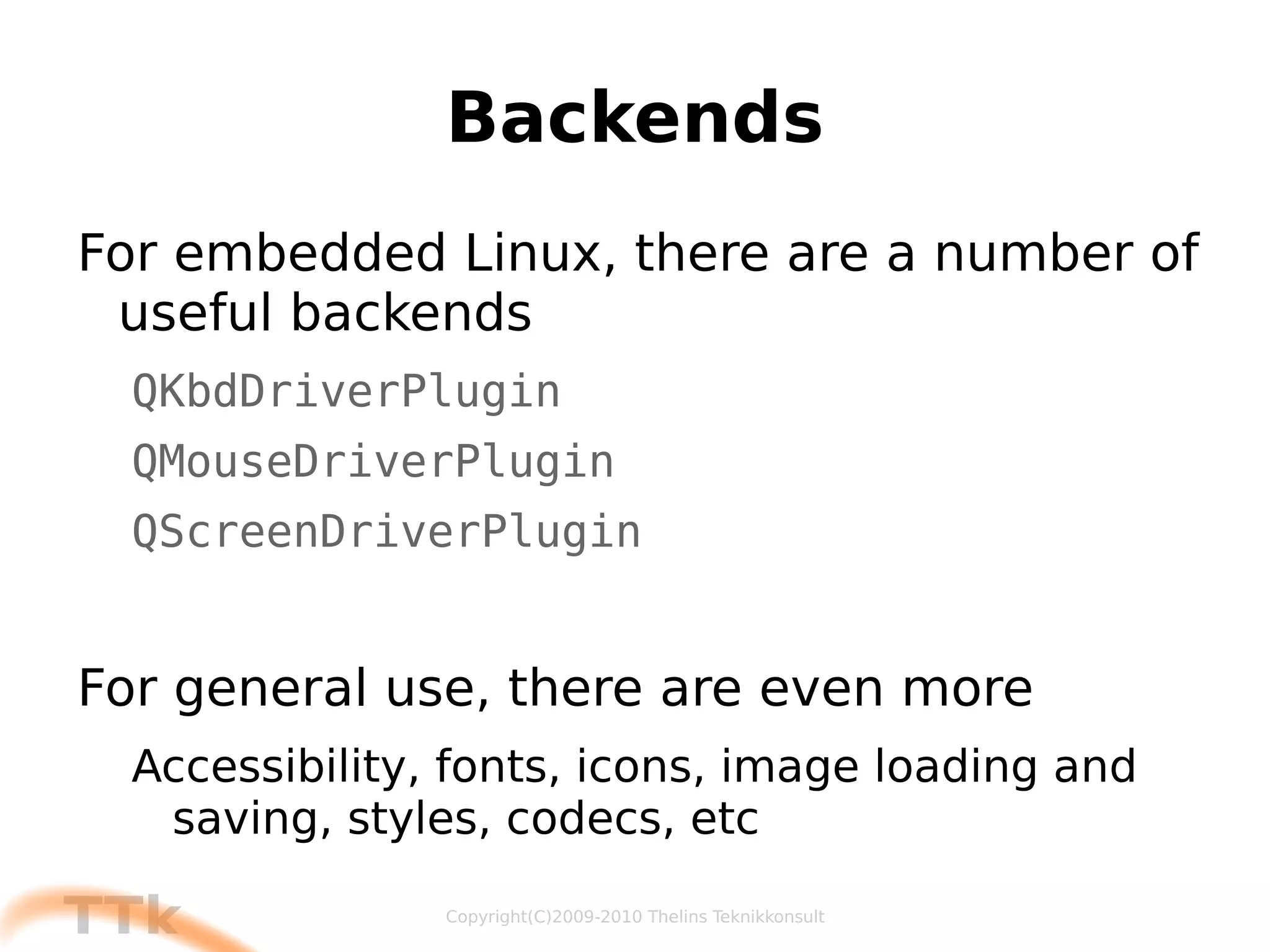 Key Concepts The  QObject  class makes Qt convenient Simplified memory management 