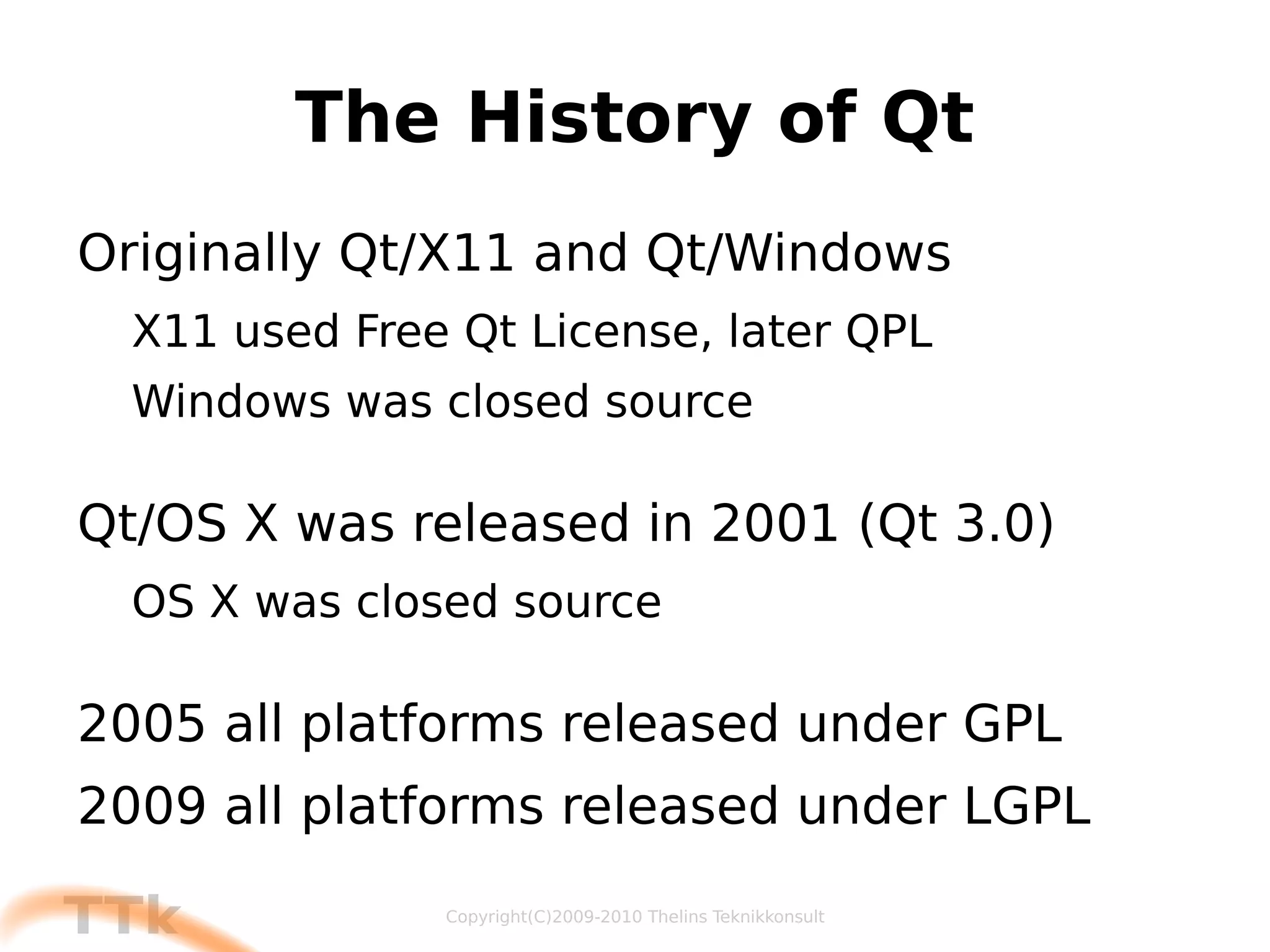 The History of Qt 
