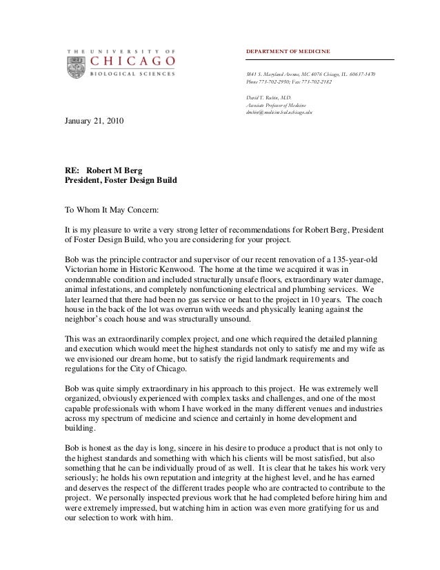 university of chicago letter of recommendation under university of chicago letter of recommendation