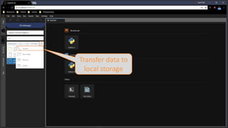Transfer data to
local storage
 