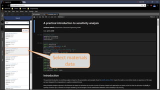 Select materials
data
 
