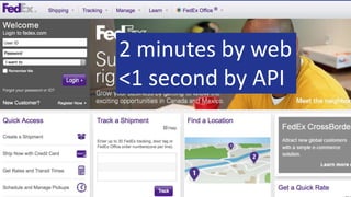 5
2 minutes by web
<1 second by API
 