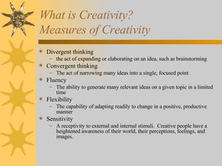 Creativity Element Fostering Creativity | PPT