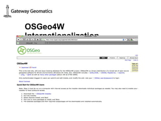 OSGeo4W Internationalization 