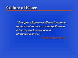 Fostering A Culture Of Peace