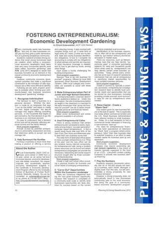 Fostering Entrepreneurialism P&amp;Z June 2012