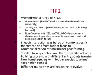 From research outputs to development outcomes: Fostering fodder innovation