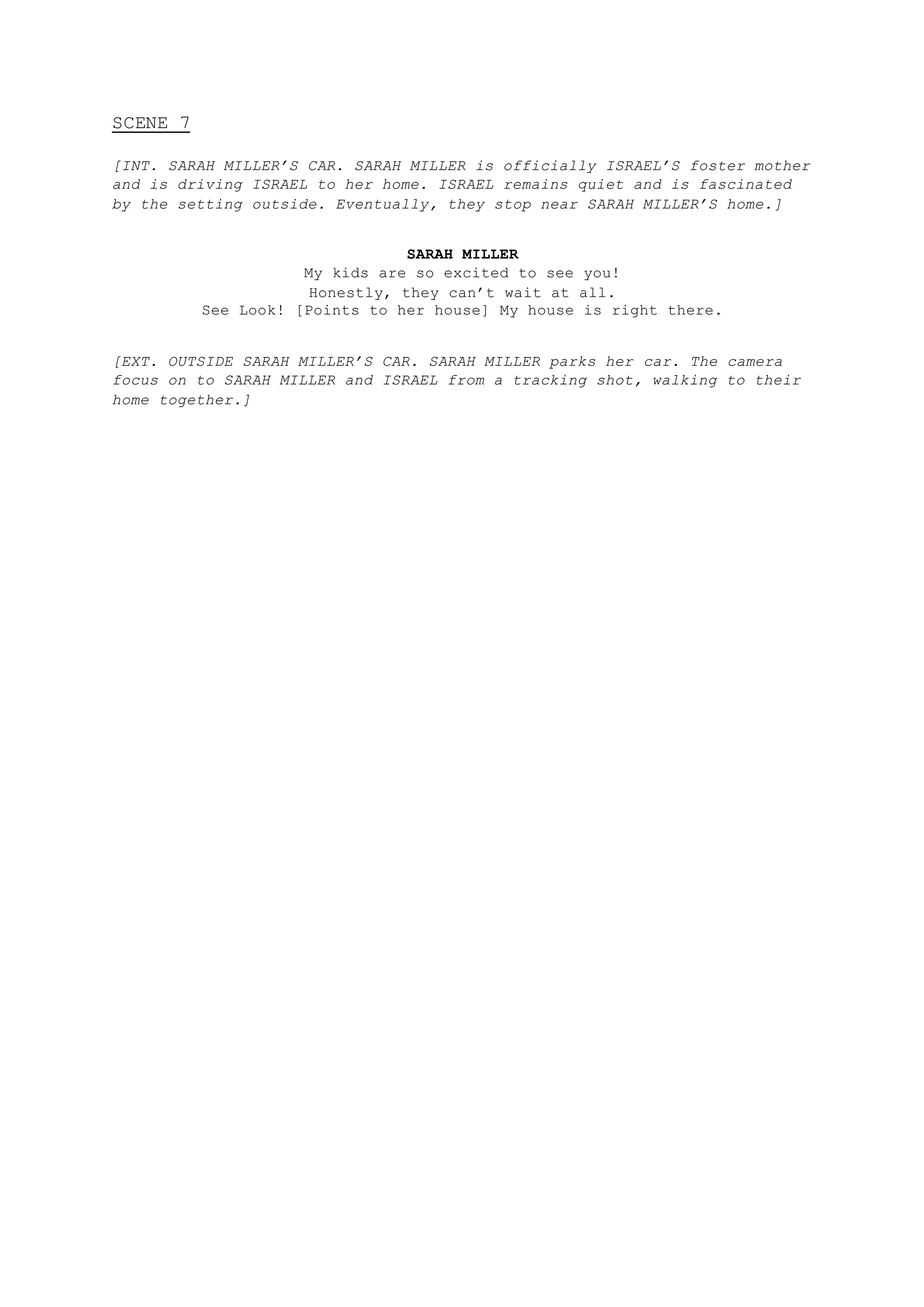 Foster me official script | DOCX