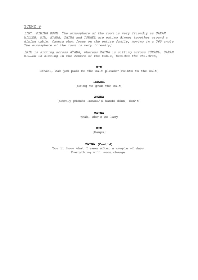 Foster me official script | DOCX