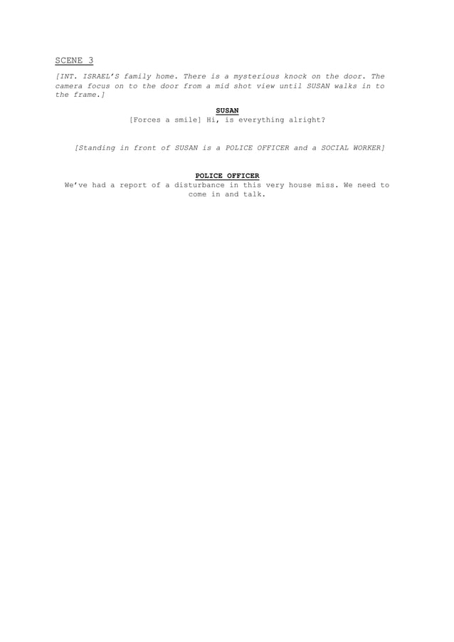 Foster me official script | DOCX