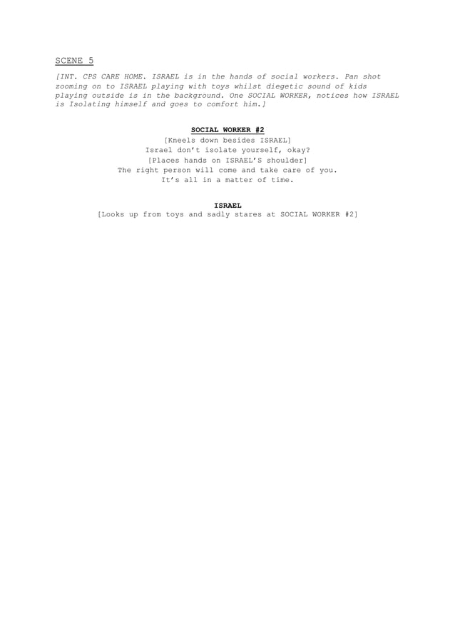 Foster me official script | DOCX