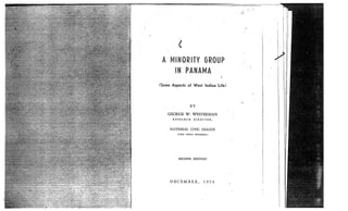 A Minority Group in Panama George Westerman December 1950