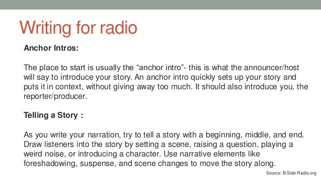 writing essay about radio