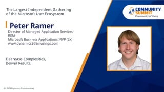 Peter Ramer F&O Summit 2023 Speaker X++ Tips and Tricks.pptx