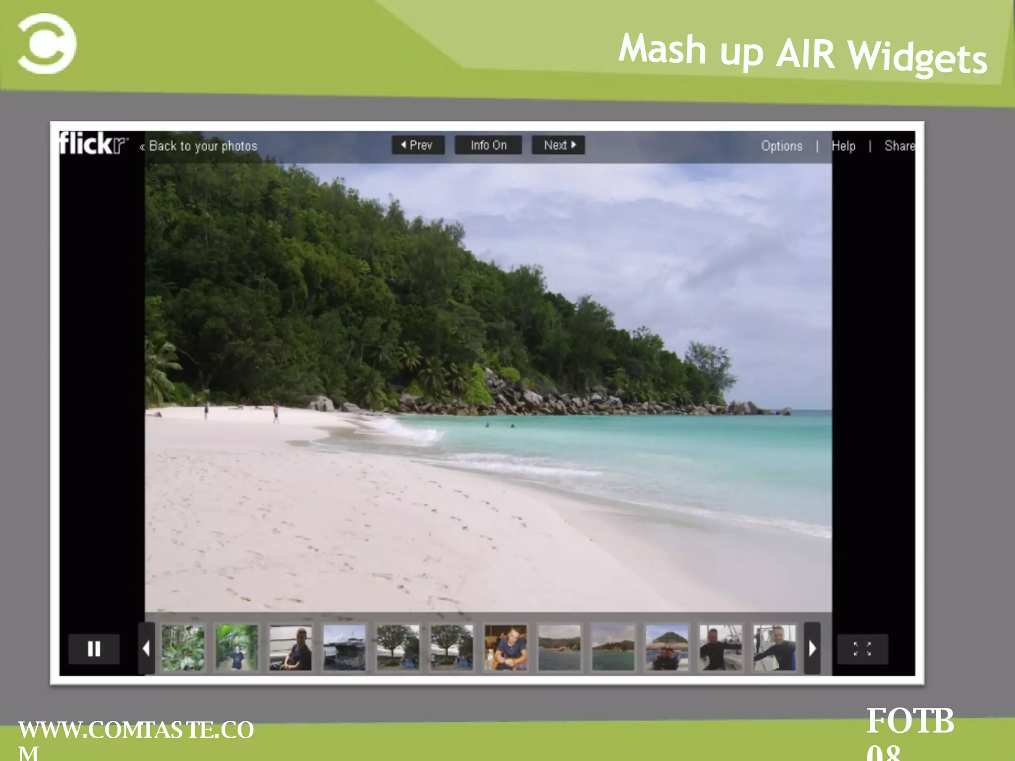 Mash up AIR Widgets FOTB 08 WWW.COMTASTE.COM 