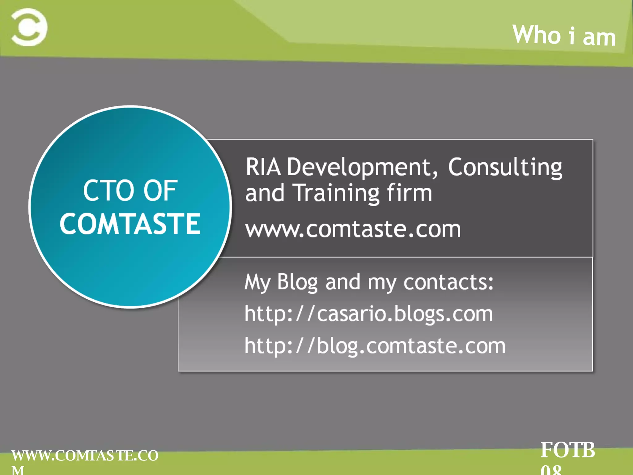 Who i am FOTB 08 WWW.COMTASTE.COM 