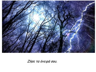 Ζήσε τα όνειρά σου.
 