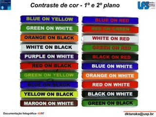 Contraste de cor - 1º e 2º plano 
Documentação fotográfica- 48/97 dktanaka@usp.br 
 