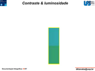 Contraste & luminosidade 
Documentação fotográfica- 49/97 dktanaka@usp.br 
 