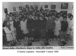 Foto articolo il giorno 1.3.95   volantini comune legnano per mostra bambini di terezìn 1995