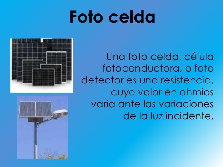 Resultado de imagen para para que sirve una fotocelda