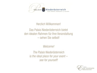Palais Niederösterreich - MICE Presentation 2019