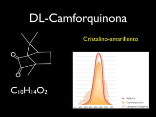 DL-Camforquinona
             Cristalino-amarillento

O


 O

C10H14O2
 