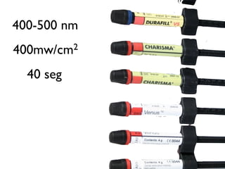 400-500 nm
400mw/cm2
  40 seg
 