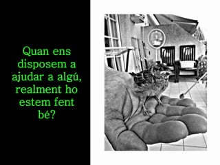 Quan ens 
disposem a 
ajudar a algú, 
realment ho 
estem fent 
bé? 
 