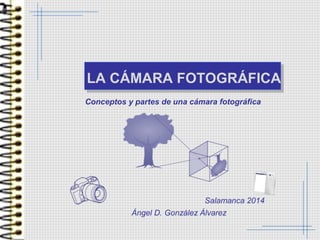 Salamanca 2014
Ángel D. González Álvarez
LA CÁMARA FOTOGRÁFICA
Conceptos y partes de una cámara fotográfica
 
