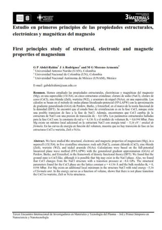 First principles study of structural, electronic and magnetic ...