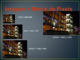 VGA = 600x480
XGA = 1024 x 768
SXGA = 1280 x 960
UXGA = 1600 x 1200
 